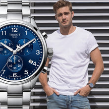 Load image into Gallery viewer, Tissot T Sport Chrono XL Classic Blue Dial Silver Steel Strap Watch For Men - T116.617.11.047.01