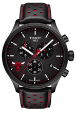 Load image into Gallery viewer, Tissot T Sport Chrono XL NBA Teams Special Chicago Bulls Edition Black Dial Black Leather Strap Watch for Men - T116.617.36.051.00