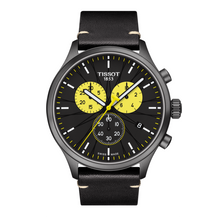 Load image into Gallery viewer, Tissot Chrono XL Tour De France Special Edition Black Dial Black Leather Strap Watch for Men - T116.617.36.051.11