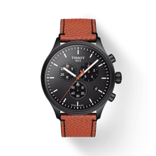 Load image into Gallery viewer, Tissot Chrono XL NBA Special Edition Black Dial Brown Leather Strap Watch for Men - T116.617.36.051.12