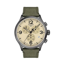 Load image into Gallery viewer, Tissot T Sport Chrono XL Beige Dial Green Nylon Strap Watch for Men - T116.617.37.267.00