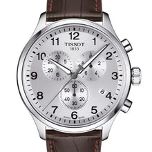 Load image into Gallery viewer, Tissot Chrono XL Silver Dial Brown Leather Strap Watch For Men - T116.617.16.037.00