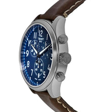Load image into Gallery viewer, Tissot Chrono XL Vintage Blue Dial Brown Leather Strap Watch For Men - T116.617.16.042.00