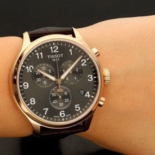 Load image into Gallery viewer, Tissot T Sport Chrono XL Classic Brown Dial Brown Leather Strap Watch For Men - T116.617.36.057.01