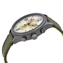 Load image into Gallery viewer, Tissot T Sport Chrono XL Beige Dial Khakhi Green Nylon Strap Watch for Men - T116.617.33.267.00
