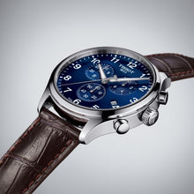 Load image into Gallery viewer, Tissot Chrono XL Classic Blue Dial Brown Leather Strap Watch For Men - T116.617.16.047.00