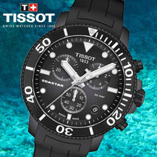 Load image into Gallery viewer, Tissot Seastar 1000 Chronograph Black Dial Black Rubber Strap Watch For Men - T120.417.37.051.02