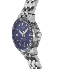 Load image into Gallery viewer, Tissot T Sport Seastar 1000 Powermatic Silicium Blue Dial Silver Steel Strap Watch For Men - T120.407.11.041.01