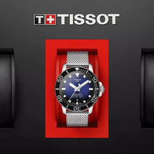 Load image into Gallery viewer, Tissot Seastar 1000 Powermatic 80 Blue Dial SIlver Mesh Bracelet Watch For Men - T120.407.11.041.02