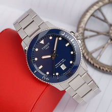 Load image into Gallery viewer, Tissot Seastar 1000 Blue Dial Silver Steel Strap Watch For Men - T120.410.11.041.00