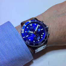 Load image into Gallery viewer, Tissot Seastar 1000 Chronograph Blue Dial Silver Steel Strap Watch For Men - T120.417.11.041.00