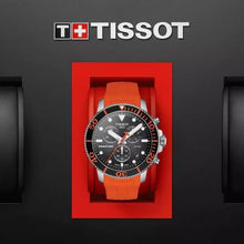Load image into Gallery viewer, Tissot Seastar 1000 Chronograph Black Dial Orange Rubber Strap Watch For Men - T120.417.17.051.01