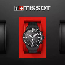 Load image into Gallery viewer, Tissot Seastar 1000 Chronograph Black Dial Black Rubber Strap Watch For Men - T120.417.37.051.02