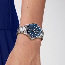 Load image into Gallery viewer, Tissot Seastar 1000 Lady Blue Dial Silver Steel Strap Watch For Women - T120.210.11.041.00