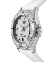 Load image into Gallery viewer, Tissot Seastar 1000 Mother of Pearl White Dial White Rubber Strap Watch for Women - T120.210.17.116.00