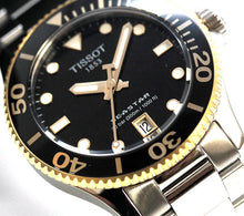 Load image into Gallery viewer, Tissot Seastar 1000 Black Dial Silver Steel Strap Watch For Men - T120.210.21.051.00