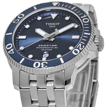 Load image into Gallery viewer, Tissot T Sport Seastar 1000 Powermatic Silicium Blue Dial Silver Steel Strap Watch For Men - T120.407.11.041.01