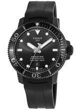 Load image into Gallery viewer, Tissot Seastar 1000 Powermatic 80 Black Dial Black Rubber Strap Watch For Men - T120.407.37.051.00