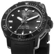 Load image into Gallery viewer, Tissot Seastar 1000 Powermatic 80 Black Dial Black Rubber Strap Watch For Men - T120.407.37.051.00