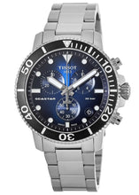 Load image into Gallery viewer, Tissot Seastar 1000 Chronograph Driver Blue Dial Silver Steel Strap Watch For Men - T120.417.11.041.01