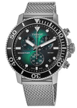Load image into Gallery viewer, Tissot Seastar 1000 Chronograph Green Dial Silver Mesh Bracelet Watch For Men - T120.417.11.091.00