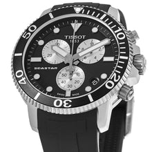 Load image into Gallery viewer, Tissot Seastar 1000 Chronograph Black Dial Black Rubber Strap Watch For Men - T120.417.17.051.00
