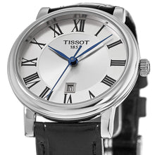 Load image into Gallery viewer, Tissot Carson Premium Lady Silver Dial Black Leather Strap Watch For Women - T122.210.16.033.00