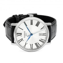 Load image into Gallery viewer, Tissot Carson Premium Silver Dial Black Leather Strap Watch For Men - T122.410.16.033.00