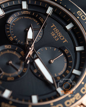 Load image into Gallery viewer, Tissot Supersport Chrono Black Dial Black Leather Strap Watch for Men - T125.617.36.051.00