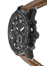 Load image into Gallery viewer, Tissot Supersport Chrono Black Dial Brown Leather Strap Watch for Men - T125.617.36.051.01