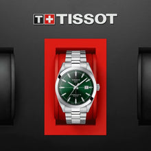 Load image into Gallery viewer, Tissot Gentleman Powermatic 80 Silicium Green Dial Silver Steel Strap Watch For Men - T127.407.11.091.01