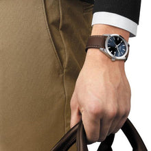 Load image into Gallery viewer, Tissot Gentleman Blue Dial Brown Leather Strap Watch For Men - T127.410.16.041.00