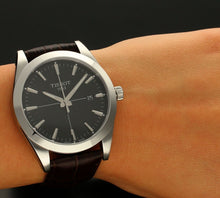 Load image into Gallery viewer, Tissot Gentlemen Black Dial Brown Leather Strap Watch for Men - T127.410.16.051.01