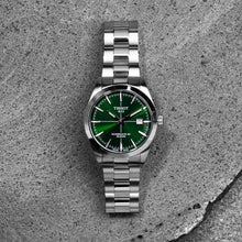 Load image into Gallery viewer, Tissot Gentleman Powermatic 80 Silicium Green Dial Silver Steel Strap Watch For Men - T127.407.11.091.01