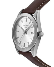 Load image into Gallery viewer, Tissot Gentleman Silver Dial Brown Leather Strap Watch For Men - T127.410.16.031.00