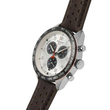 Load image into Gallery viewer, Tissot T Sport PRS 516 Chronograph Silver Dial Brown Leather Strap Watch for Men - T131.617.16.032.00