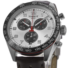 Load image into Gallery viewer, Tissot T Sport PRS 516 Chronograph Silver Dial Brown Leather Strap Watch for Men - T131.617.16.032.00