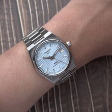 Load image into Gallery viewer, Tissot PRX Powermatic 80 Ice Blue Dial Silver Steel Strap Watch for Men - T137.207.11.351.00