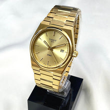Load image into Gallery viewer, Tissot PRX Gold Dial Gold Steel Strap Watch for Men - T137.210.33.021.00