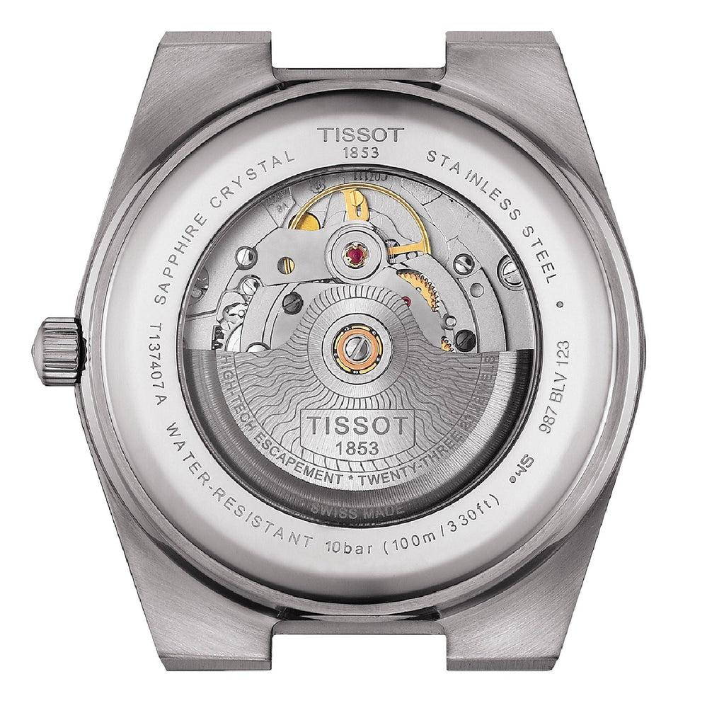 Tissot PRX Powermatic 80 Black Dial Silver Steel Strap Watch For Men - T137.407.11.051.00