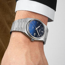 Load image into Gallery viewer, Tissot Powermatic 80 Automatic Gradient Blue Dial Silver Steel Strap Watch for Men - T137.407.11.051.01