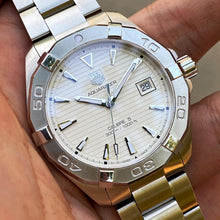 Load image into Gallery viewer, Tag Heuer Aquaracer Automatic White Dial Silver Steel Strap Watch for Men - WAY2111.BA0928