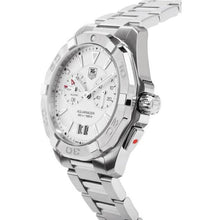 Load image into Gallery viewer, Tag Heuer Aquaracer Chronograph White Dial Silver Steel Strap Watch for Men - WAY111Y.BA0928