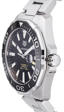 Load image into Gallery viewer, Tag Heuer Aquaracer Black Dial Silver Steel Strap Strap Watch for Men - WAY201A.BA0927