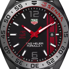 Load image into Gallery viewer, Tag Heuer Formula 1 Senna Special Edition Black Dial Two Tone Rubber Strap Watch for Men - WAZ1014.FT8027