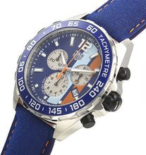 Load image into Gallery viewer, Tag Heuer Formula 1 Gulf Edition Blue Dial Blue Leather Strap Watch for Men - CAZ101N.FC8243