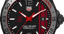 Load image into Gallery viewer, Tag Heuer Formula 1 Senna Special Edition Black Dial Two Tone Rubber Strap Watch for Men - WAZ1014.FT8027