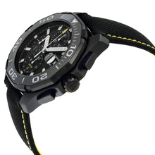 Load image into Gallery viewer, Tag Heuer Aquaracer Chronograph PVD Black Dial Black Nylon Strap Watch for Men - CAY218A.FC6361