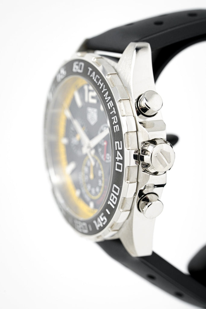 Tag Heuer Formula 1 Chronograph Black Dial Black Rubber Strap Watch for Men - CAZ101AC.FT8024