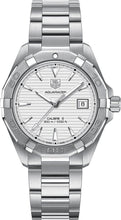 Load image into Gallery viewer, Tag Heuer Aquaracer Automatic White Dial Silver Steel Strap Watch for Men - WAY2111.BA0928